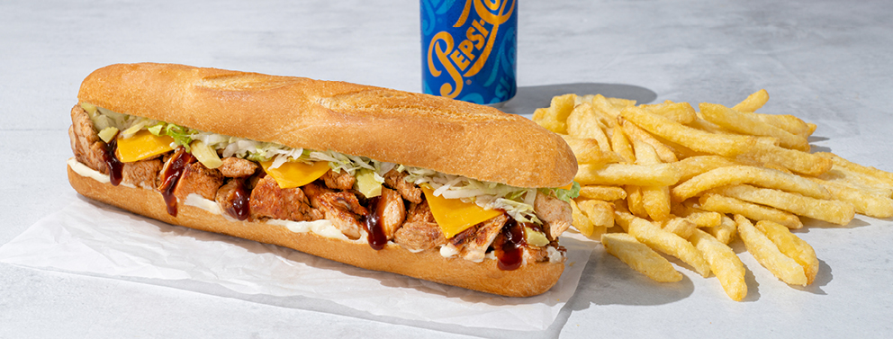 Cheesy BBQ Baguette Value Meal